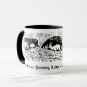 La tasse du chasseur démodé avec les cerfs communs (Devant gauche)