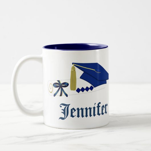 La tasse du diplômé fait sur commande (Gauche)