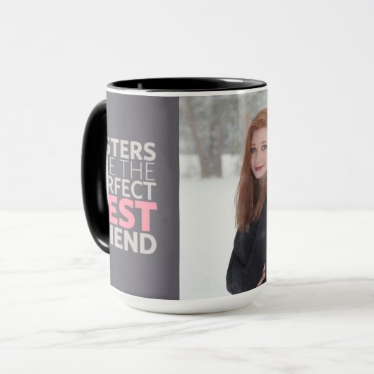 La tasse faite sur commande de soeurs vous (Devant gauche)