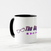 La tasse gaie de logo de geek (Devant gauche)