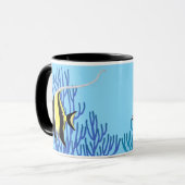 La tasse maure de poissons de récif d'idole (Devant gauche)