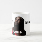 La tasse noire chaude de Jésus (Centre)