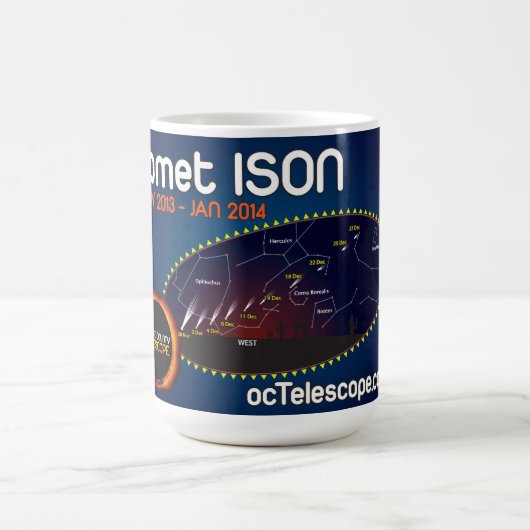 La tasse officielle de la comète ISON avec le (Centre)