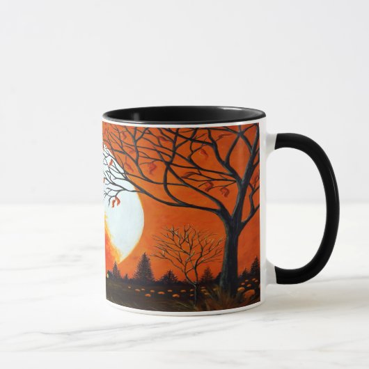 La tasse orientée d'art d'automne "brûlant part " (Droite)