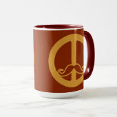 La tasse Peace Stache - choisir le style (Devant droit)