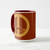 La tasse Peace Stache - choisir le style (Devant gauche)