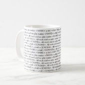 La tasse personnalisable des textes brillants de (Devant gauche)