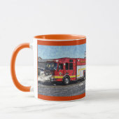 La tasse potable du pompier rouge de camion de (Gauche)