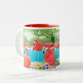 La tasse rose des Caraïbes de Flamant rose (Devant gauche)