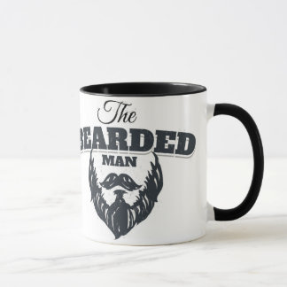 - La tasse vintage de hippie d'homme barbu -
