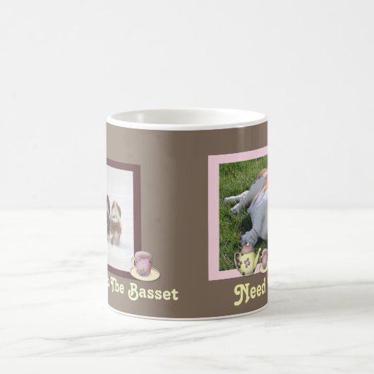 La tasse w/Cute Basset Hound "ayez besoin de thé" (Centre)