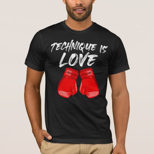 La Technique Est Un T-Shirt Noir Amoureux (Devant)