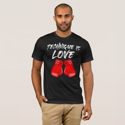 La Technique Est Un T-Shirt Noir Amoureux (Devant entier)