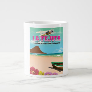 La Tejita Tenerife strand reisposter Extra Grote Beker