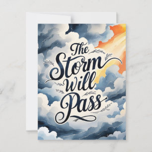 "La tempête passera" Carte postale Encouragement