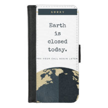 La Terre est fermée Téléphone Portefeuille Case