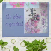 La Terre Rire Dans Des Fleurs Torchons Violets (Plié)