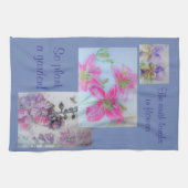 La Terre Rire Dans Des Fleurs Torchons Violets (Horizontal)