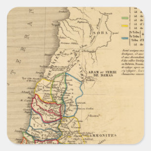 La Terre Sainte parvoorde en 12 tribus Vierkante Sticker