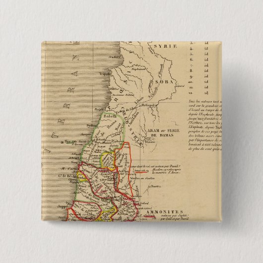 La Terre Sainte sous Salomon Vierkante Button 5,1 Cm (Voorkant)