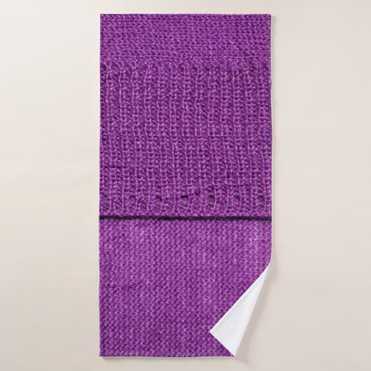 la texture du tissu tricoté, un violet uni (Serviette de bain)