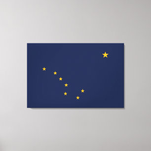 La toile enrobée du drapeau de l'Alaska