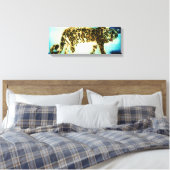 La toile LEOPARD NEIGE (Insitu(Chambre))