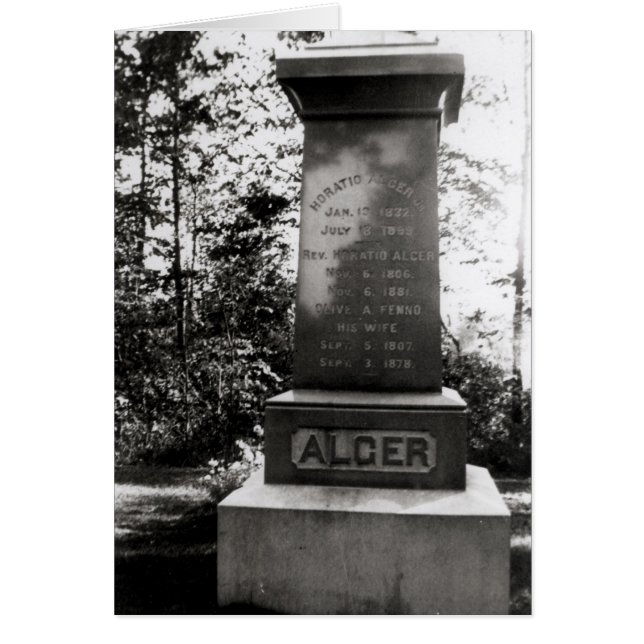 La tombe de Horatio Alger à Natick, Massachusetts (Devant)