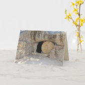 La tombe vide du Jésus-Christ sur la carte vierge (Fleur jaune)