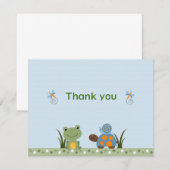 La tortue de grenouille Hippity Merci Cartes de no (Devant / Derrière)