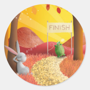 La Tortue et le lièvre - autocollants