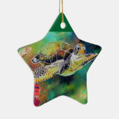 La Tortue Green Zee Turtle Keramisch Ornament (Rechts)