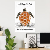 La tortuga del Mar - Het Zee schildpad Poster (Thuiskantoor)