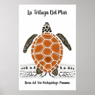 La tortuga del Mar - Het Zee schildpad Poster