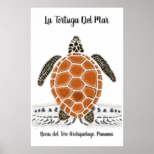 La tortuga del Mar - Het Zee schildpad Poster (Voorkant)