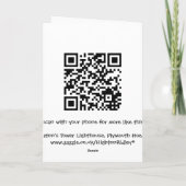 La tour de Smeaton, carte d'anniversaire de houe (Dos)