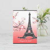 La Tour Eiffel Parisienne Invitations au mariage r (Debout devant)