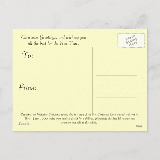 La toute première carte de Noël (1843) (Dos)
