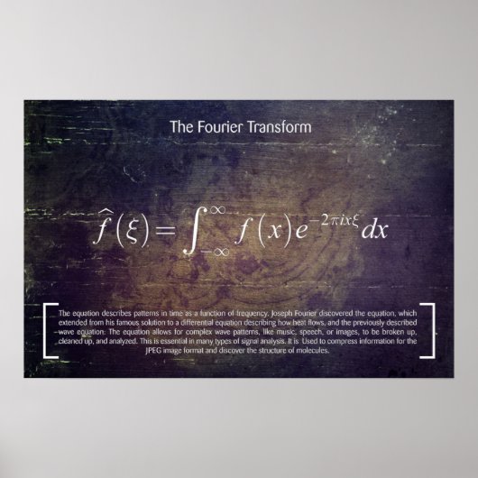 La transformation de Fourier - Poster des mathémat (Devant)