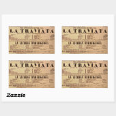 La Traviata World Premiere Poster (1853) Rechthoekige Sticker (Vel)