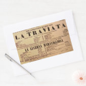La Traviata World Premiere Poster (1853) Rechthoekige Sticker (Envelop)