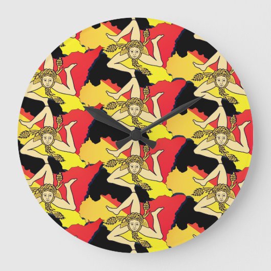 La Trinacria Clock Grote Klok (Voorkant)