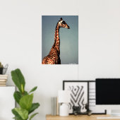 La triste girafe - Impression d'aquarelle numériqu (Bureau à domicile)