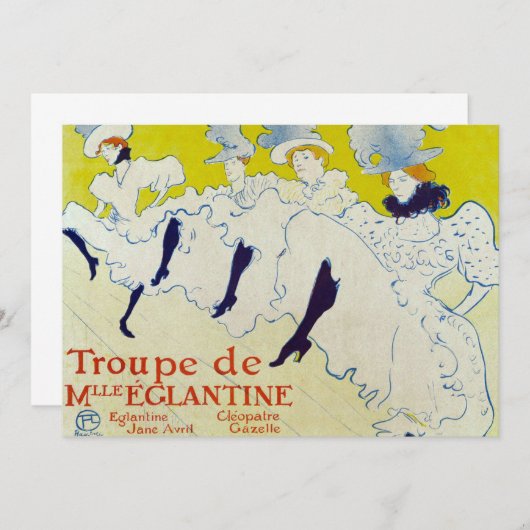 La Troupe de Mlle Eglantine door Toulouse Lautrec (Voorkant / Achterkant)
