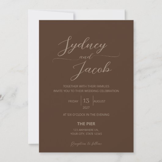 La Truffe : Invitation de Mariage (Devant)