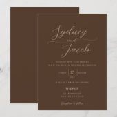 La Truffe : Invitation de Mariage (Devant / Derrière)