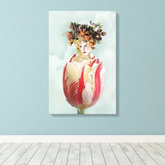 La Tulipe Canvas Afdruk (Insitu (Houten vloer))