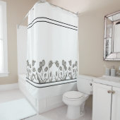 La tulipe vintage botanique fleurit le rideau en (En situation)