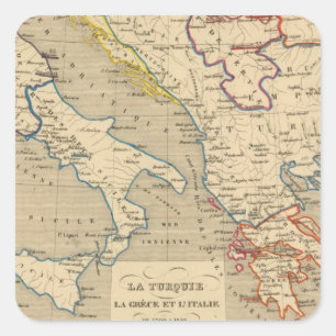 La Turquie, la Grece et l'Italie de 1700 a 1840 Vierkante Sticker