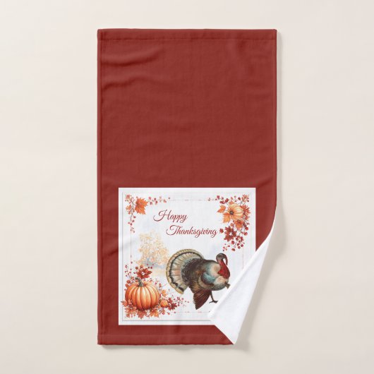 La Turquie patriotique Thanksgiving (Serviette à main)